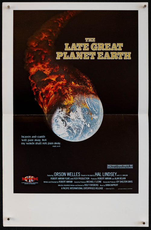 The Late Great Planet Earth Original Vintage Movie Poster