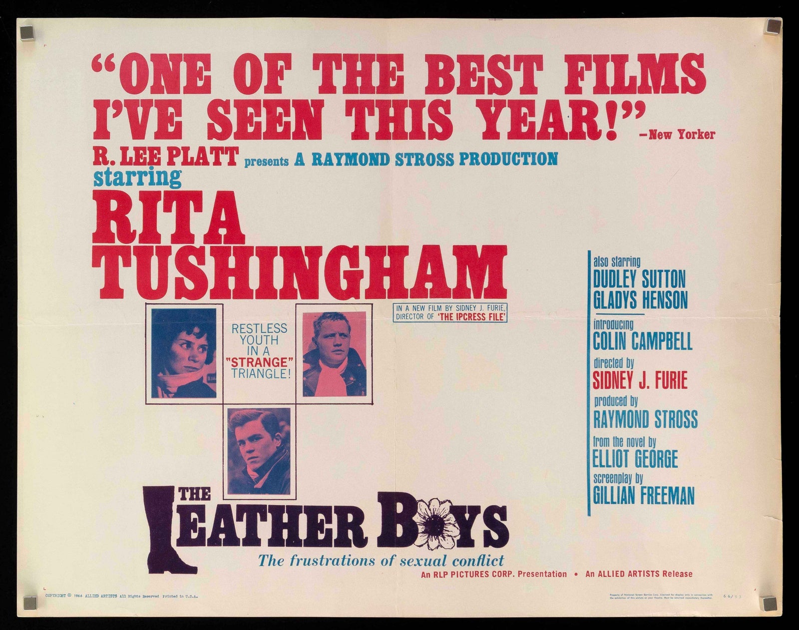 The Leather Boys Original Vintage Movie Poster