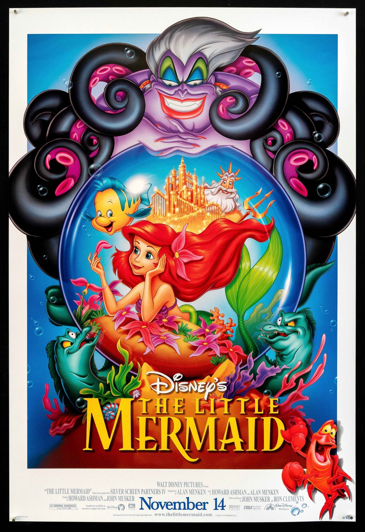 The Little Mermaid Original Vintage Movie Poster
