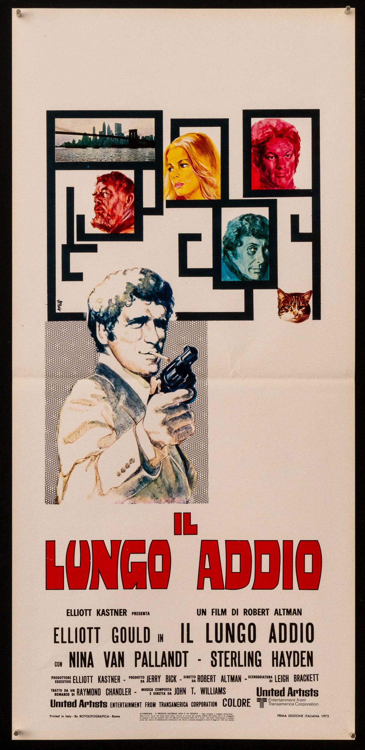 The Long Goodbye Italian Locandina (13x28) Original Vintage Movie Poster