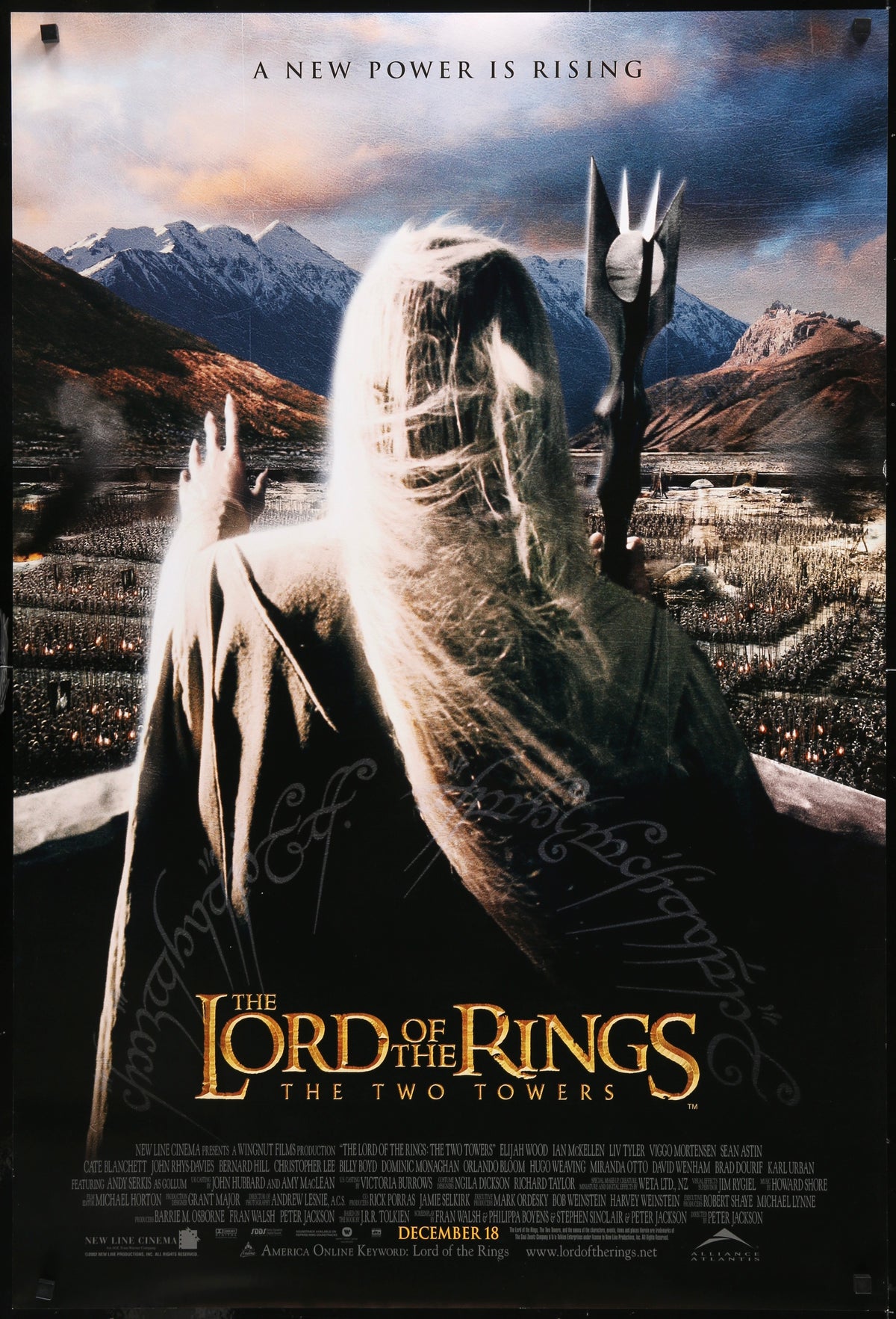 The Lord of the Rings: The Two Towers Original Vintage Movie Poster