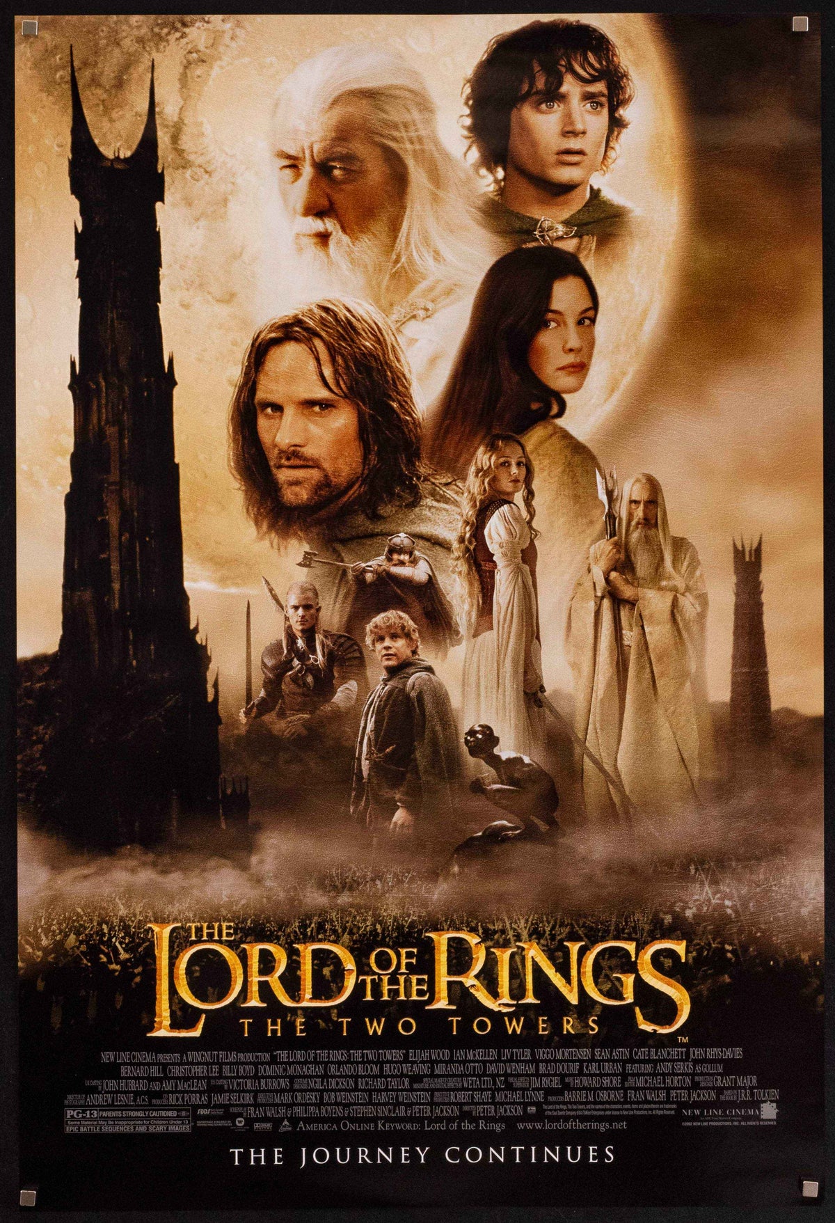 The Lord of the Rings: The Two Towers Original Vintage Movie Poster