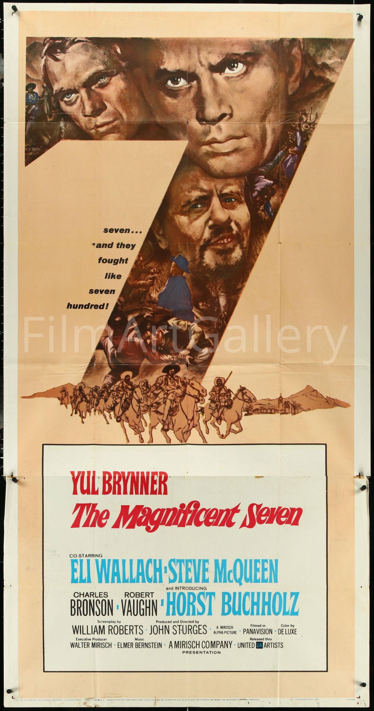 The Magnificent Seven 7 Original Vintage Movie Poster