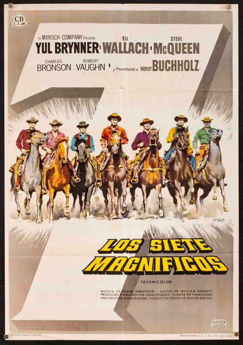 The Magnificent Seven 7 Original Vintage Movie Poster