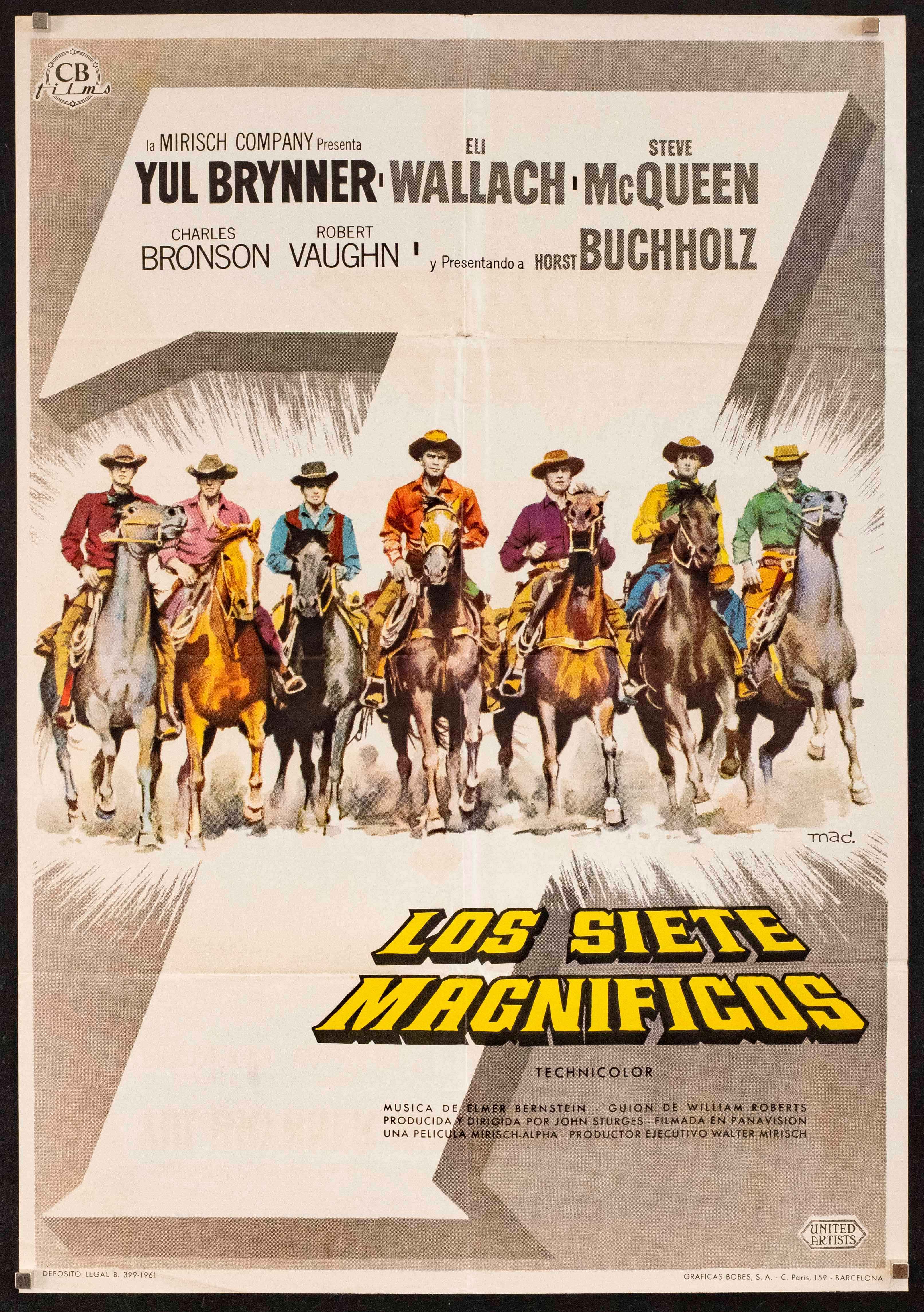 The Magnificent Seven 7 Movie Poster 1961 1 Sheet (27x41)