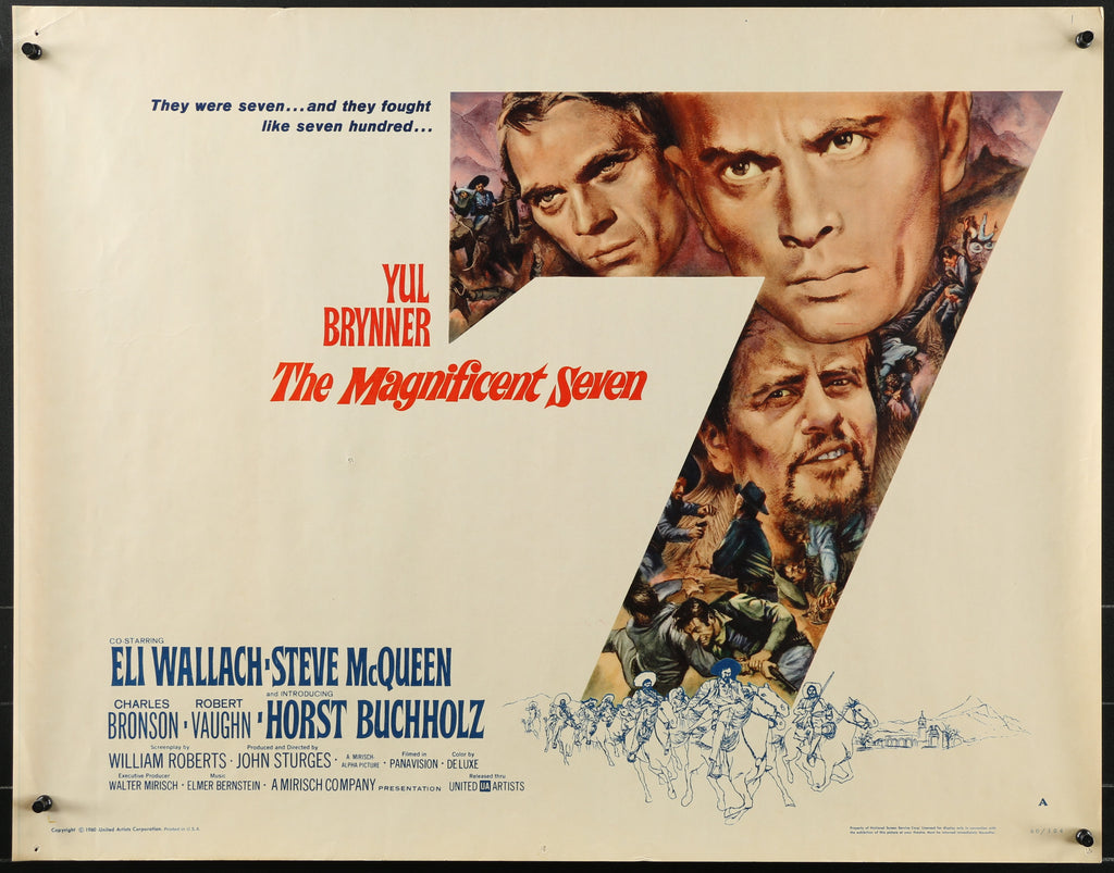 The Magnificent Seven 7 Original Vintage Movie Poster