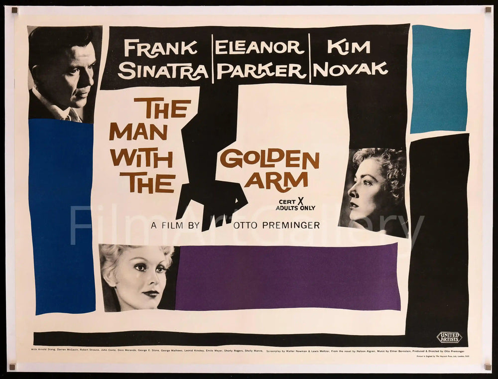 The Man With the Golden Arm Original Vintage Movie Poster