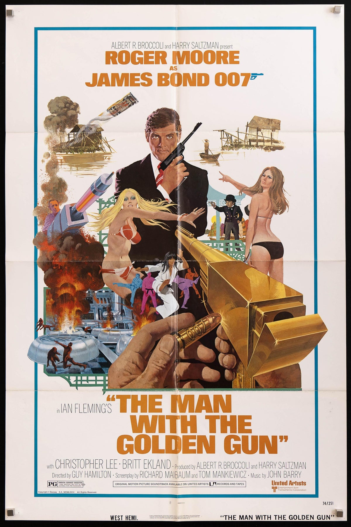 The Man With the Golden Gun Original Vintage Movie Poster