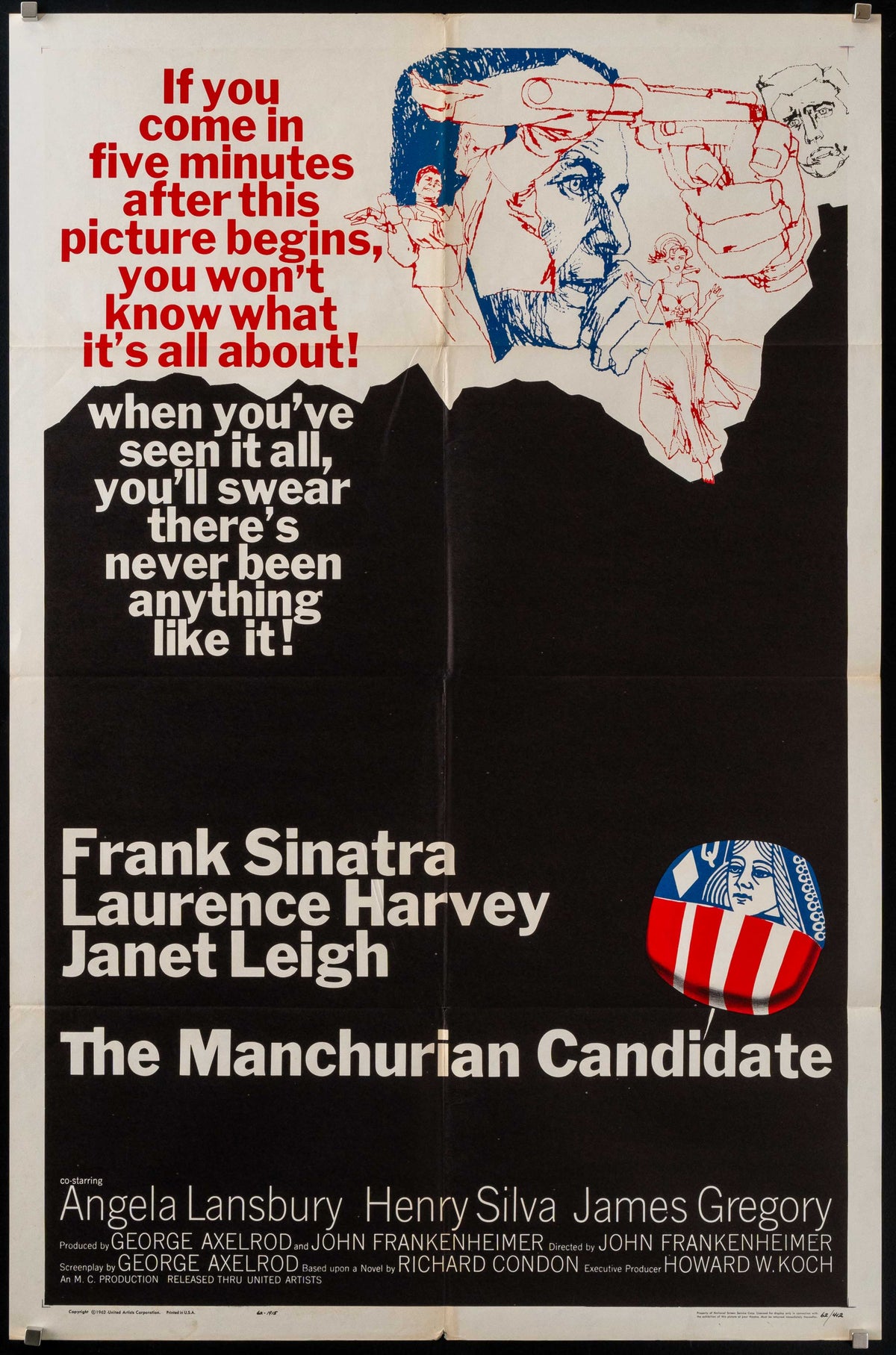 The Manchurian Candidate 1 Sheet (27x41) Original Vintage Movie Poster