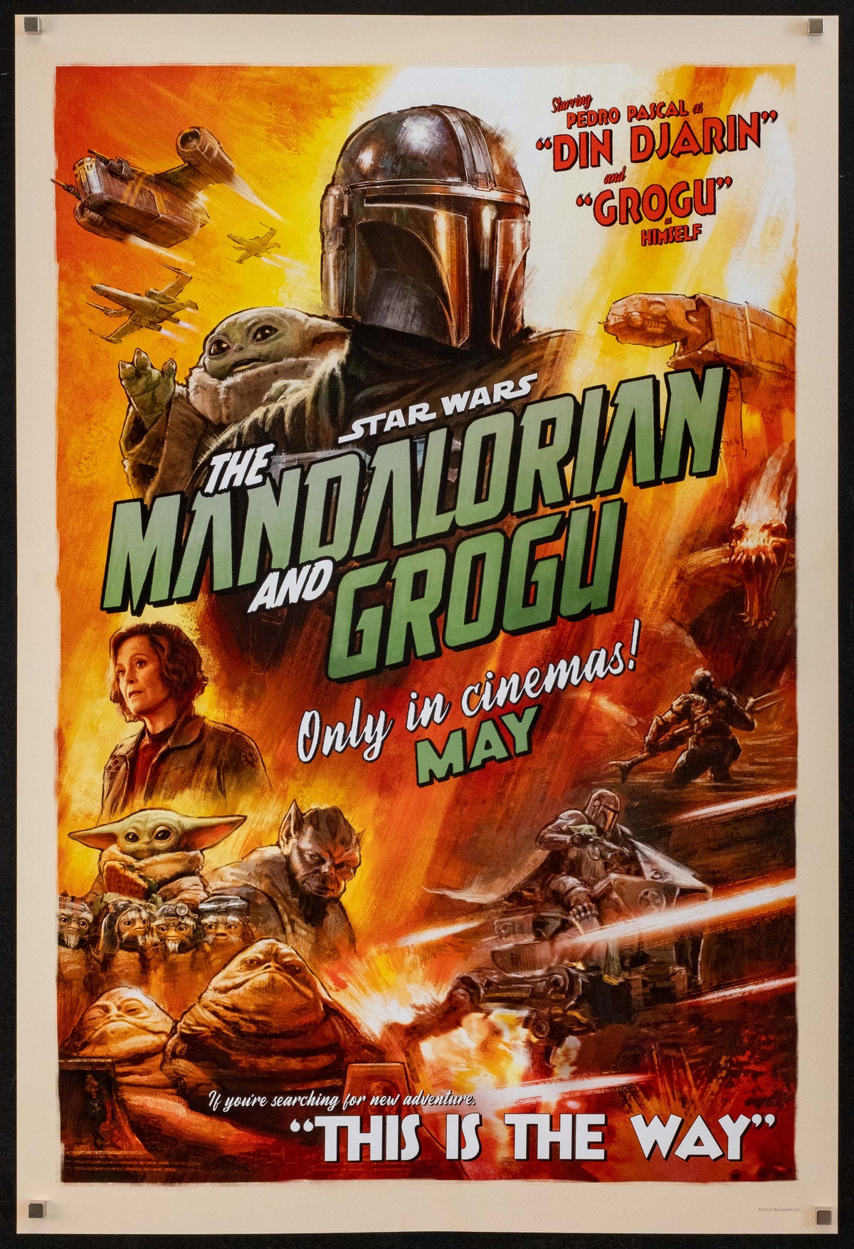 The Mandalorian and Grogu Original Vintage Movie Poster
