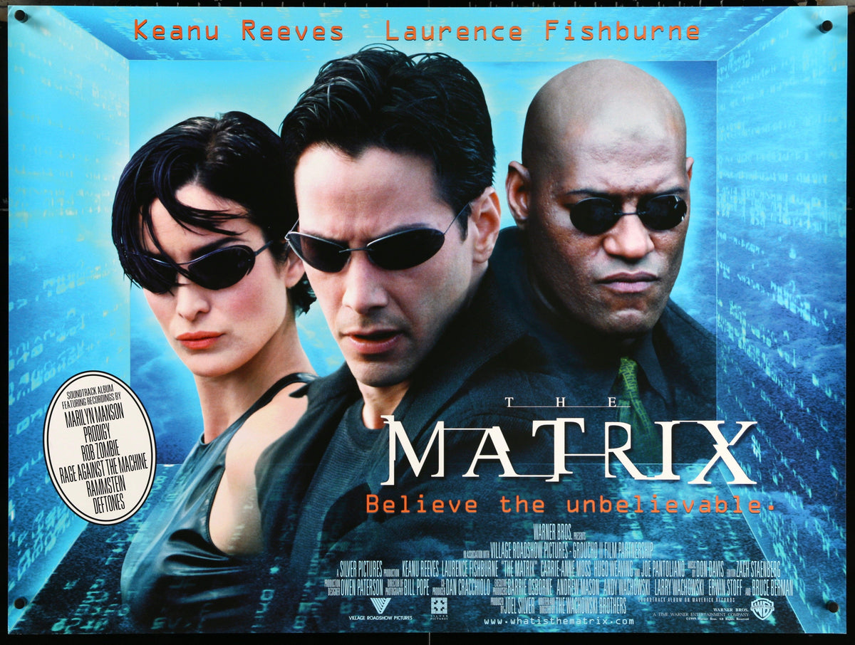 The Matrix British Quad (30x40) Original Vintage Movie Poster