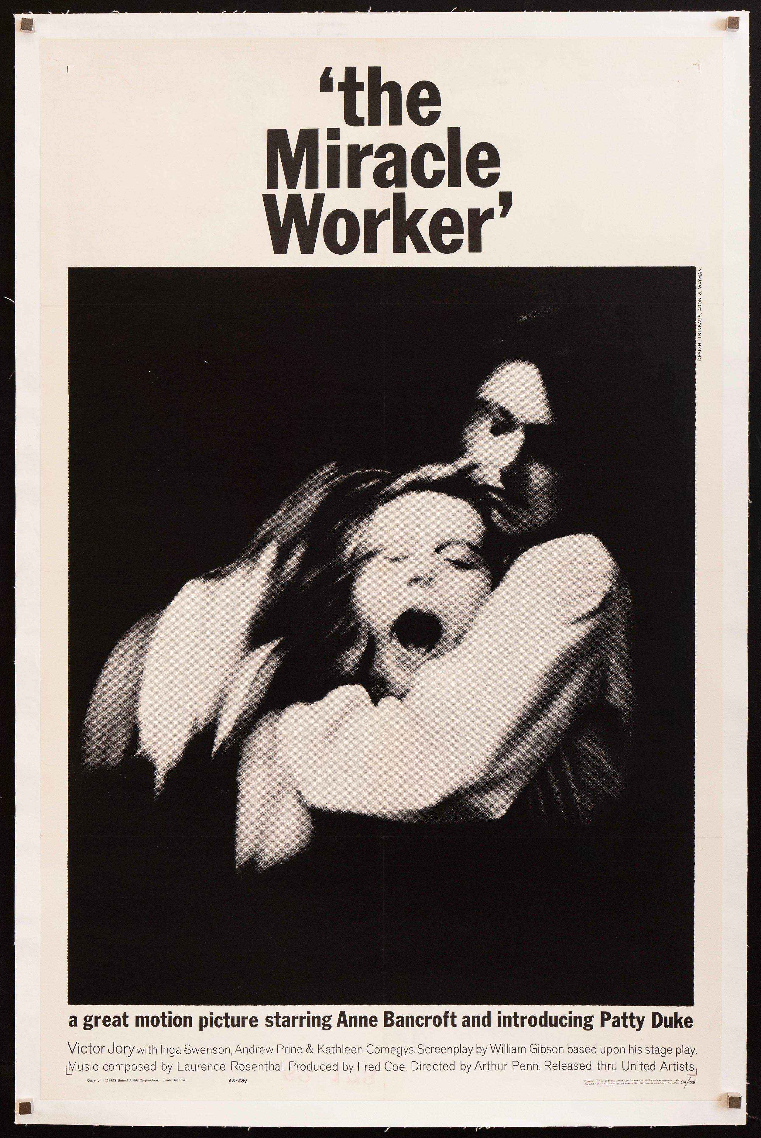 The Miracle Worker Movie Poster 1962 1 Sheet (27x41)