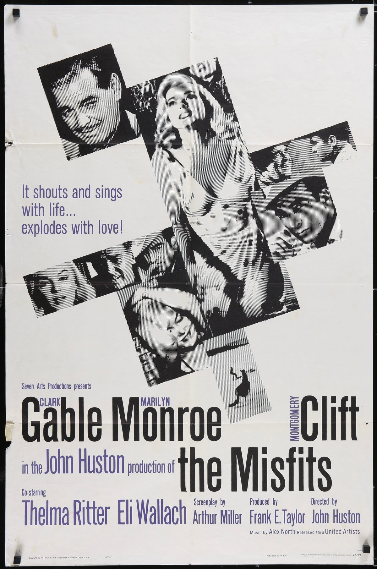 The Misfits 1 Sheet (27x41) Original Vintage Movie Poster