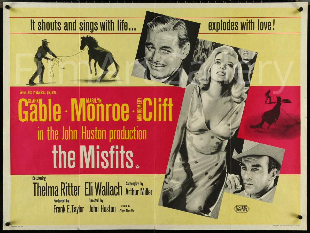 The Misfits British Quad (30x40) Original Vintage Movie Poster