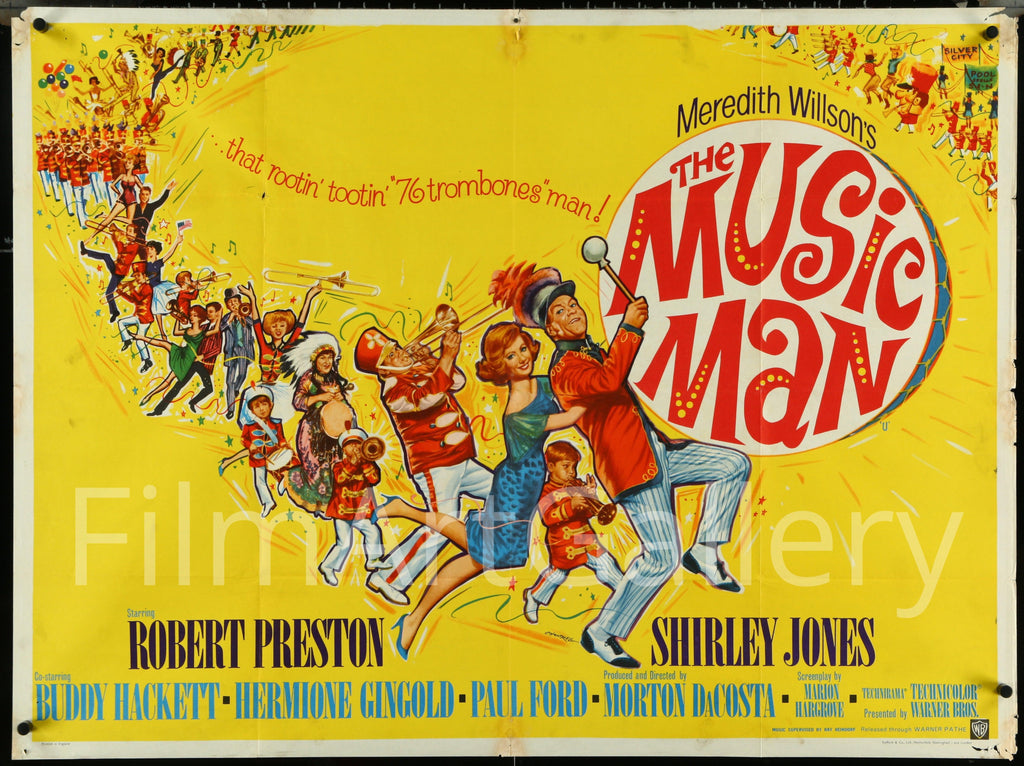 The Music Man British Quad (30x40) Original Vintage Movie Poster