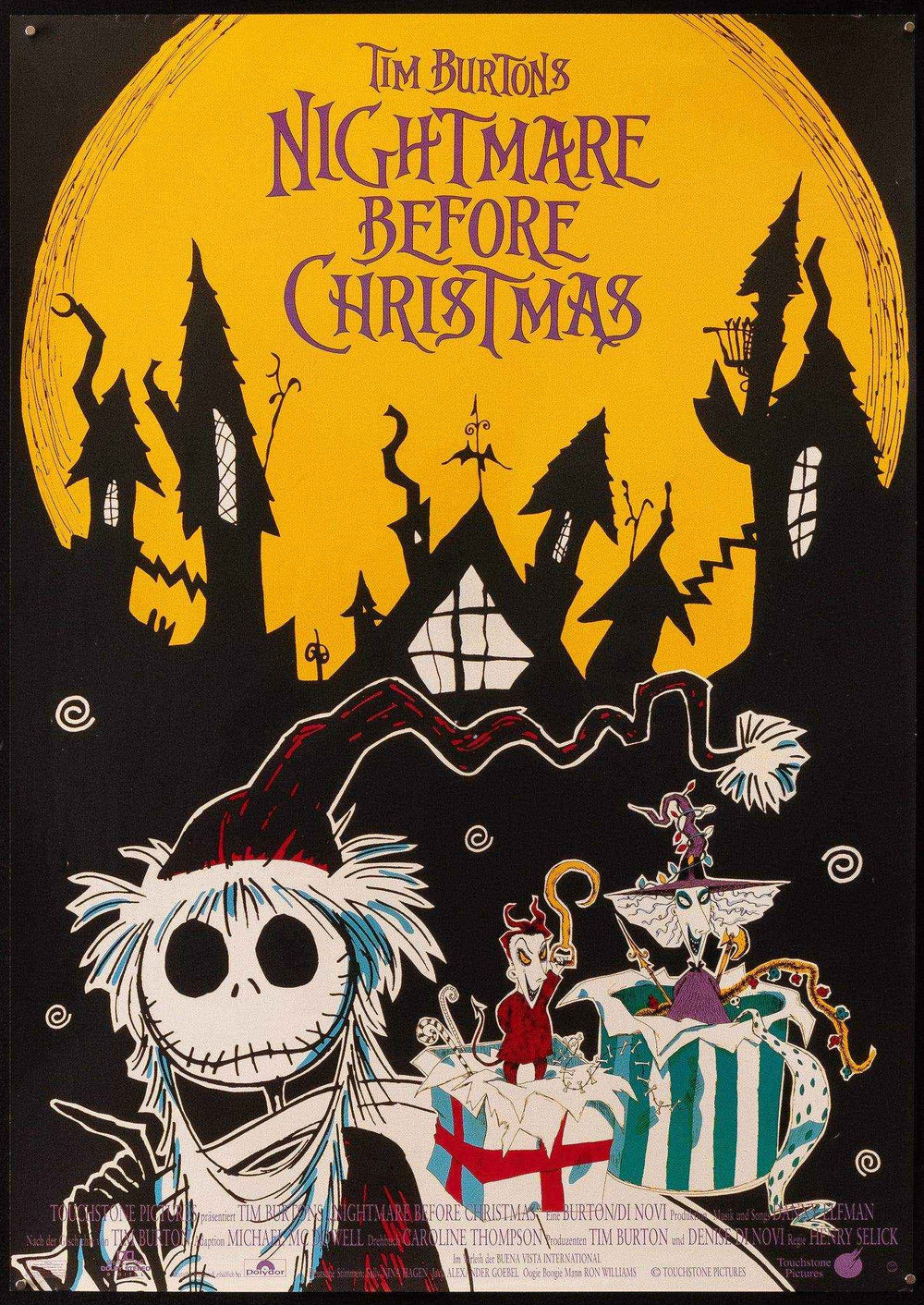 The Nightmare Before Christmas Original Vintage Movie Poster