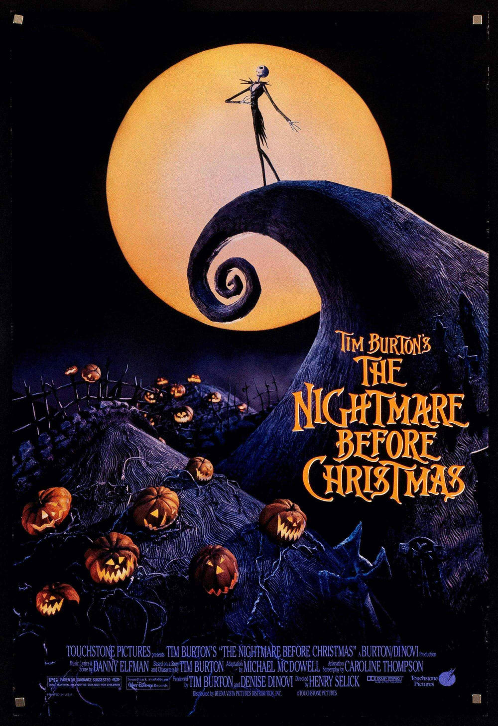 The Nightmare Before Christmas Original Vintage Movie Poster