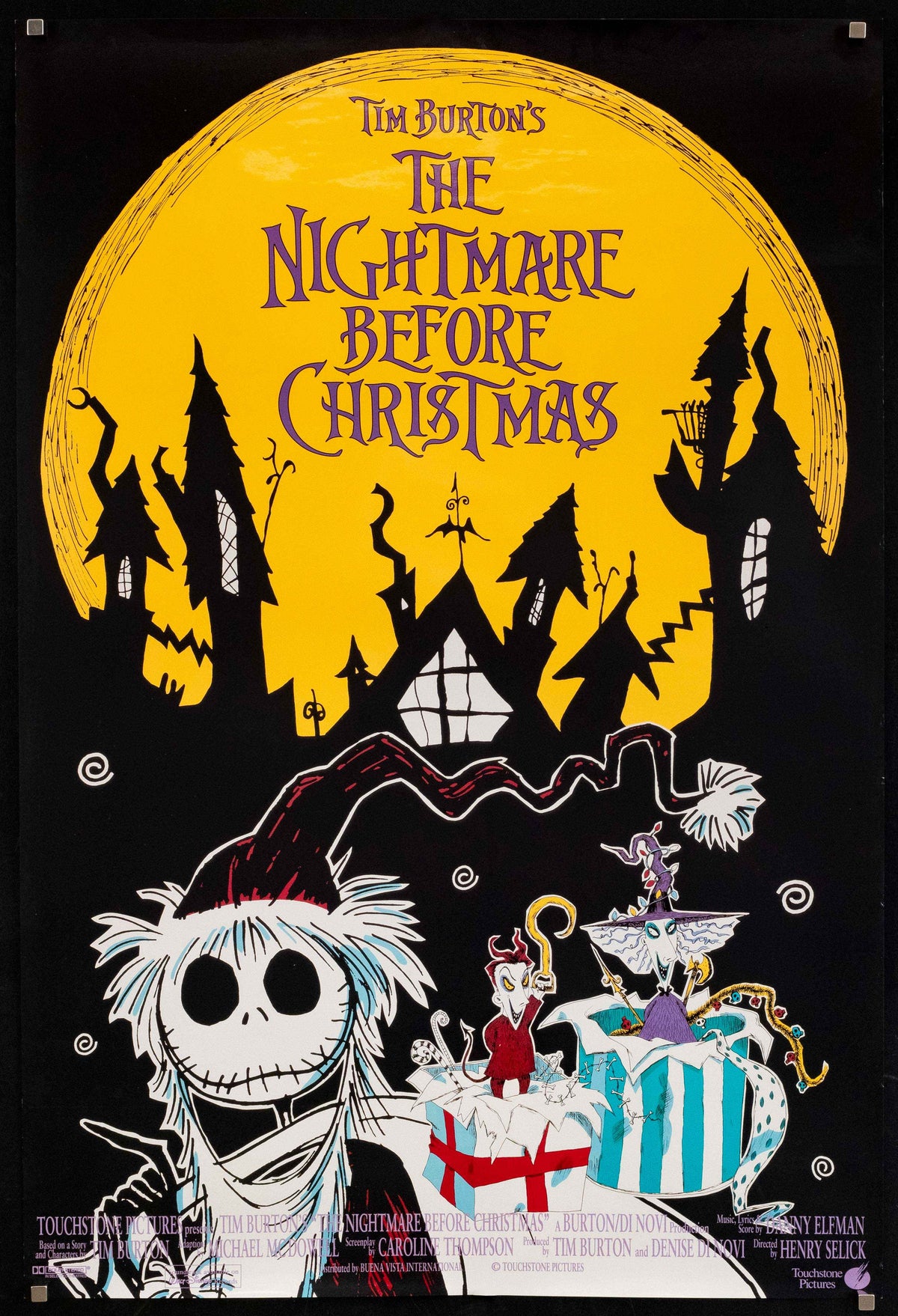 The Nightmare Before Christmas Original Vintage Movie Poster