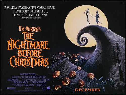 The Nightmare Before Christmas Original Vintage Movie Poster