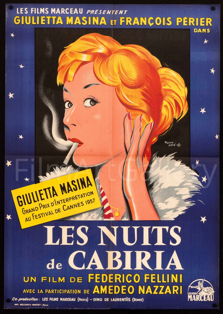 The Nights of Cabiria French small (23x32) Original Vintage Movie Poster