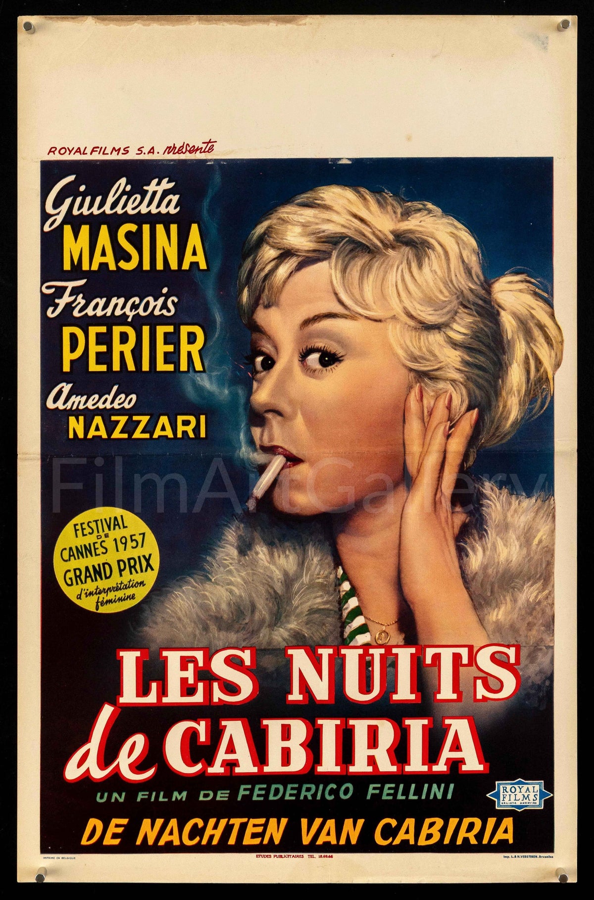 The Nights of Cabiria Original Vintage Movie Poster