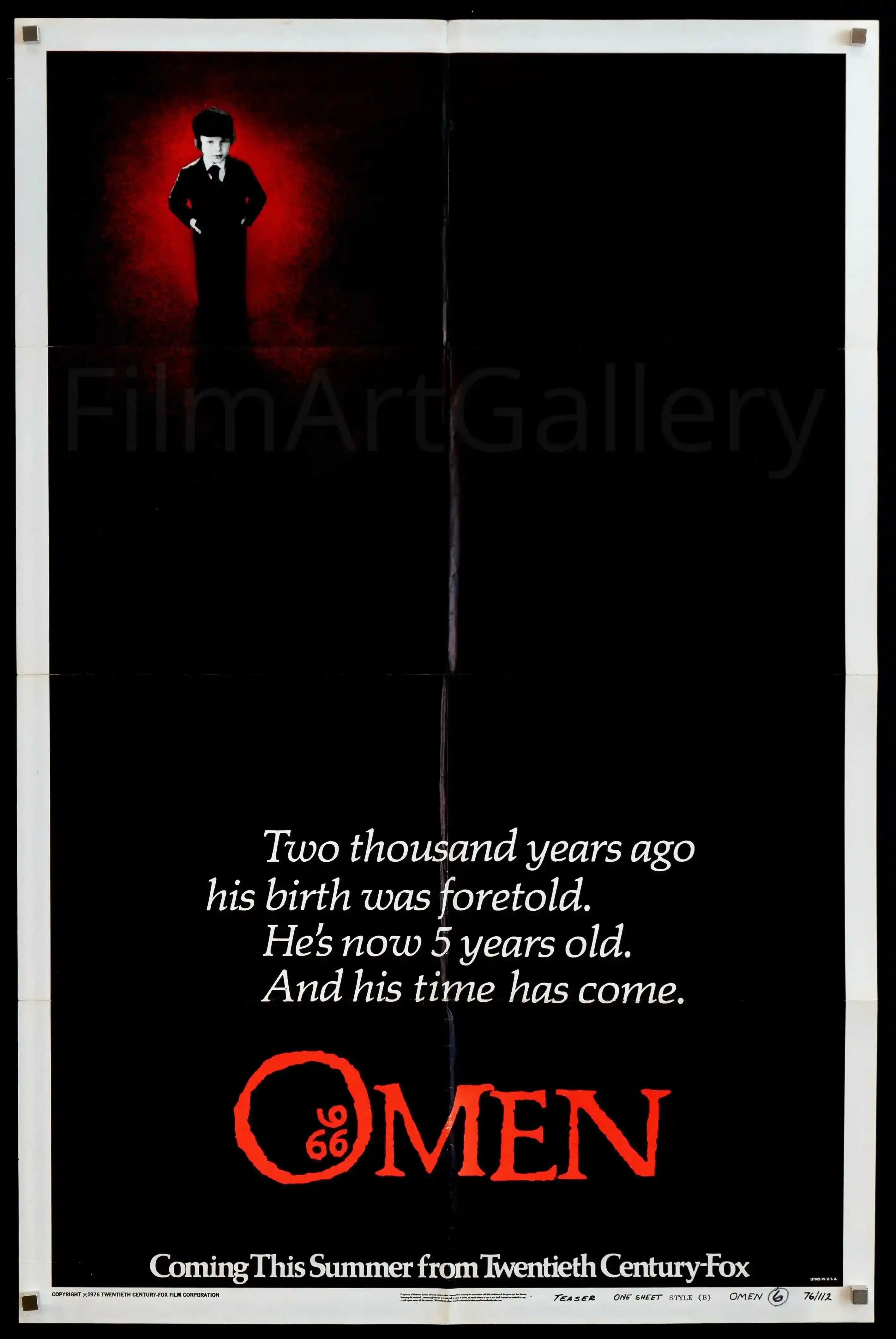 The Omen Movie Poster 1976 Sheet (27x41)