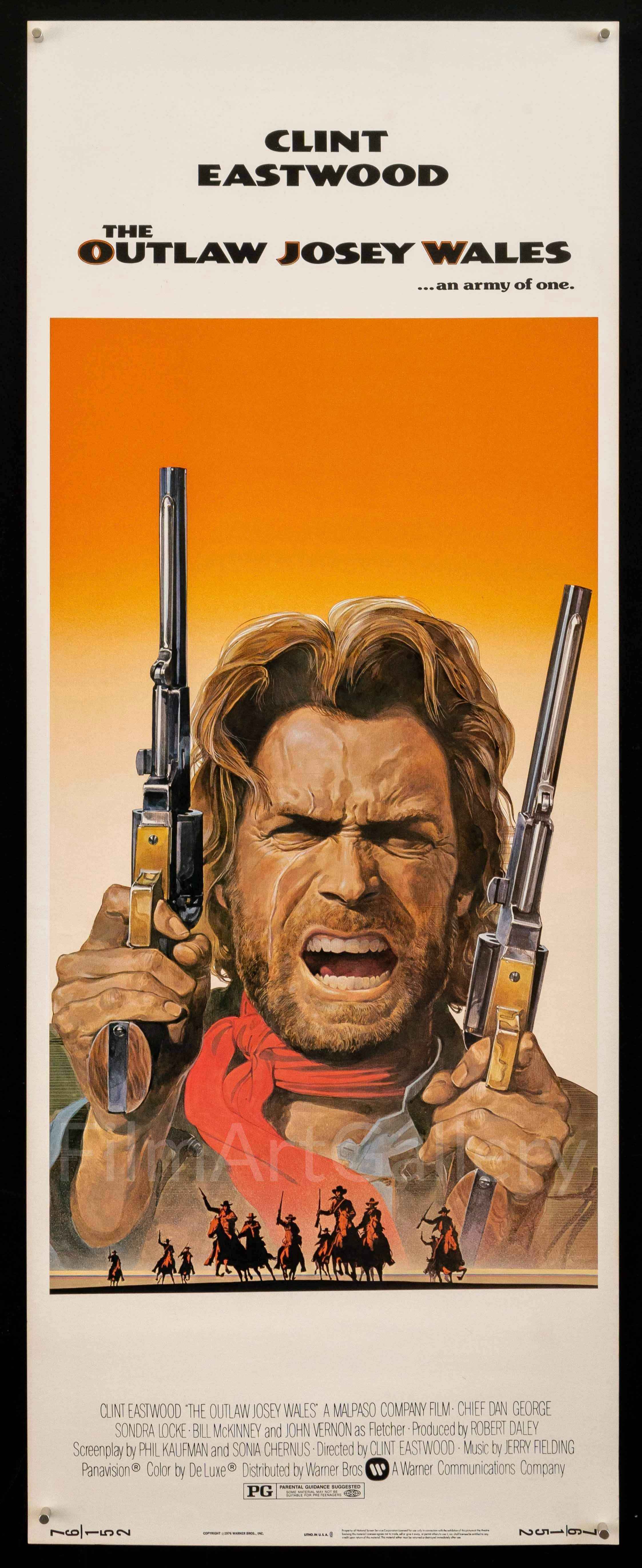 The Outlaw Josey Wales Movie Poster 1976 Insert 14x36 the-outlaw-josey-wales-movie-poster-1976-insert-14x36