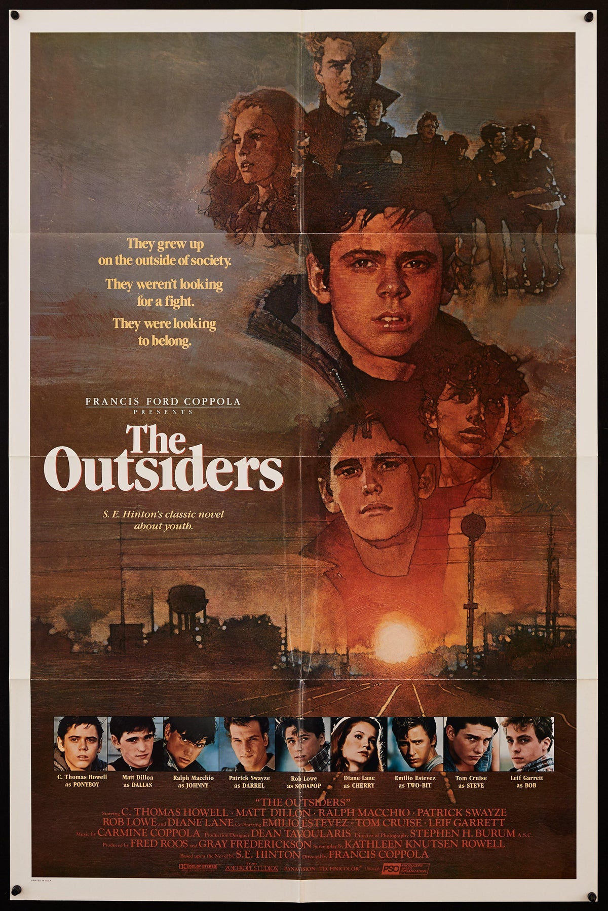 The Outsiders Original Vintage Movie Poster