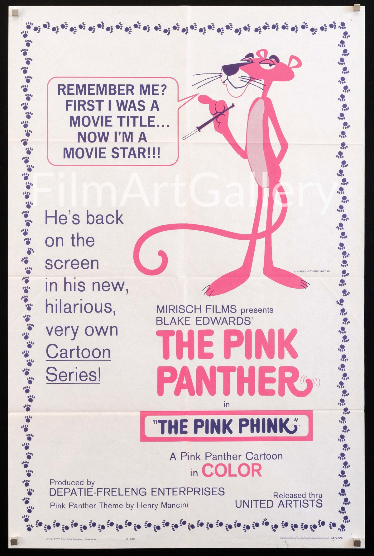 The Pink Panther Original Vintage Movie Poster