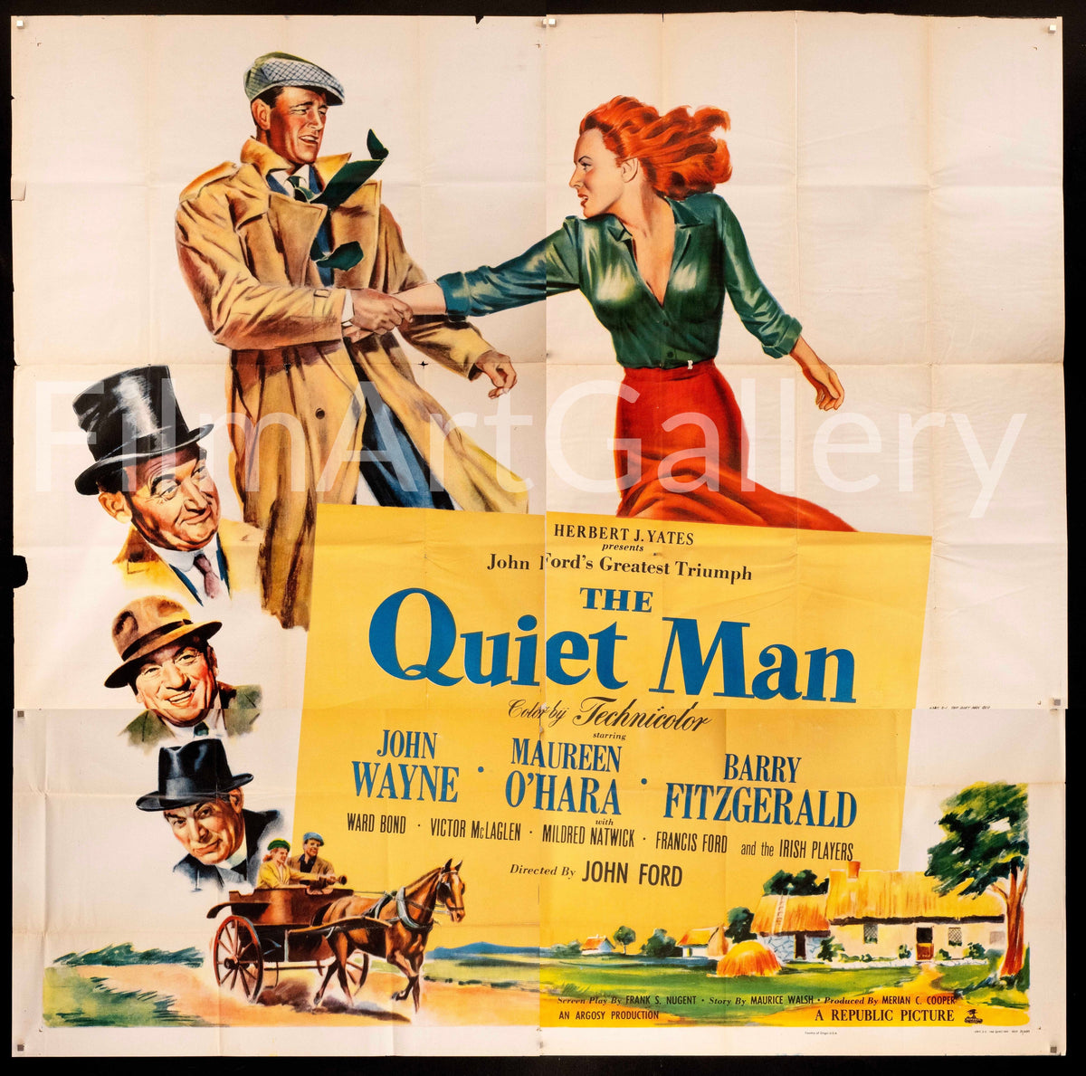 The Quiet Man 6 Sheet (81x81) Original Vintage Movie Poster