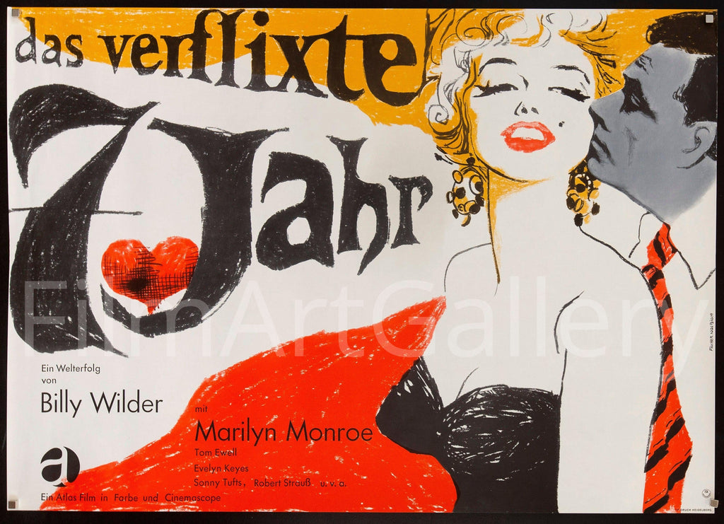 The Seven 7 Year Itch German A0 (33x46) Original Vintage Movie Poster