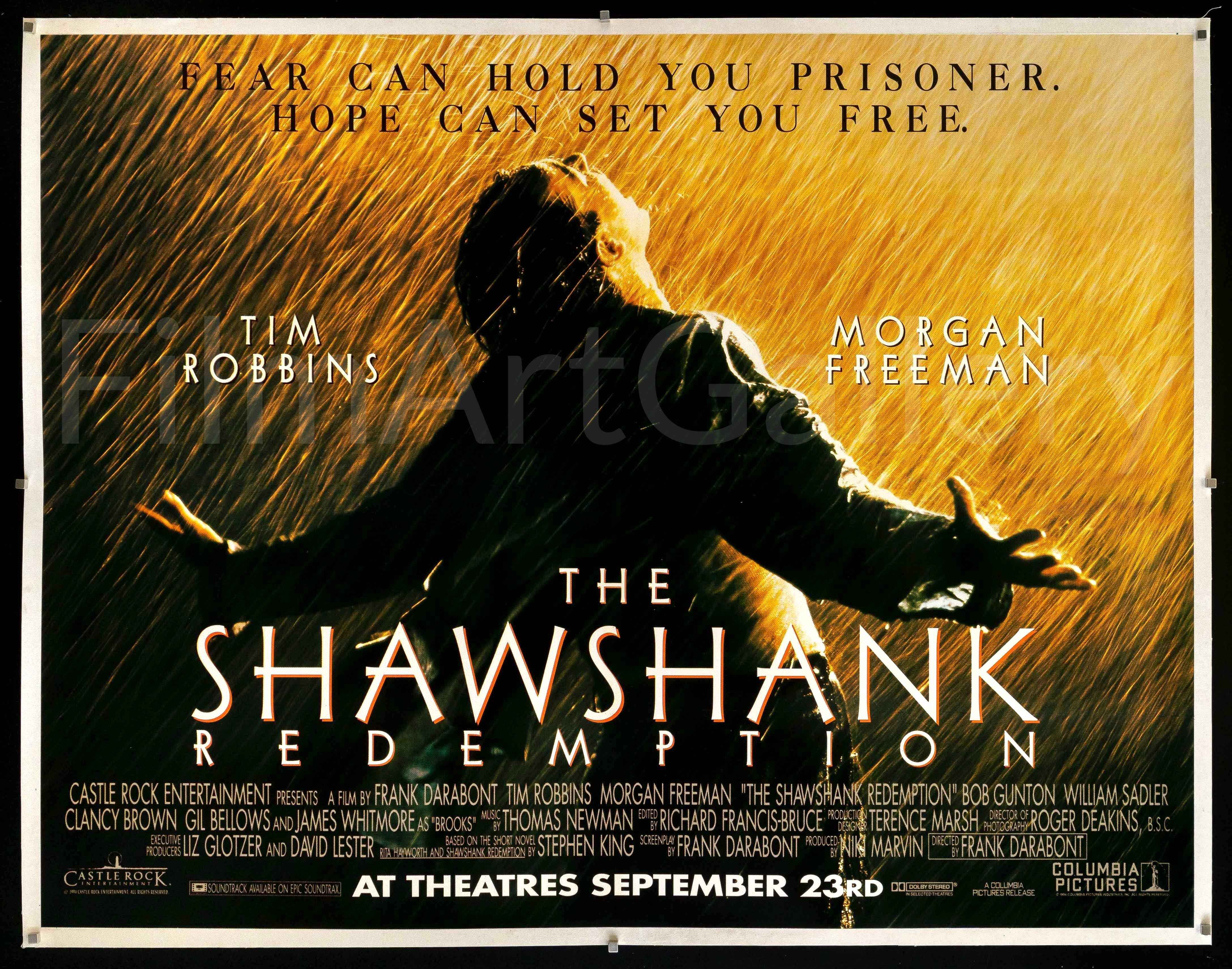 The Shawshank Redemption Movie Poster 1994 1 Sheet 27x41 the-shawshank-redemption-movie-poster-1994-1-sheet-27x41