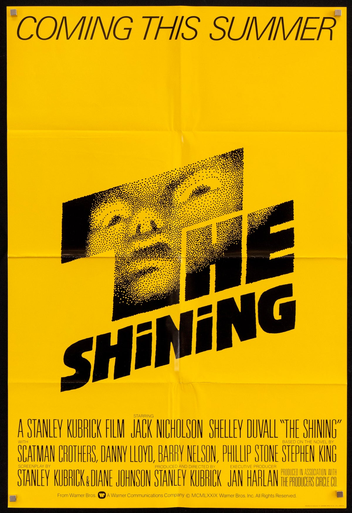 The Shining 1 Sheet (27x41) Original Vintage Movie Poster