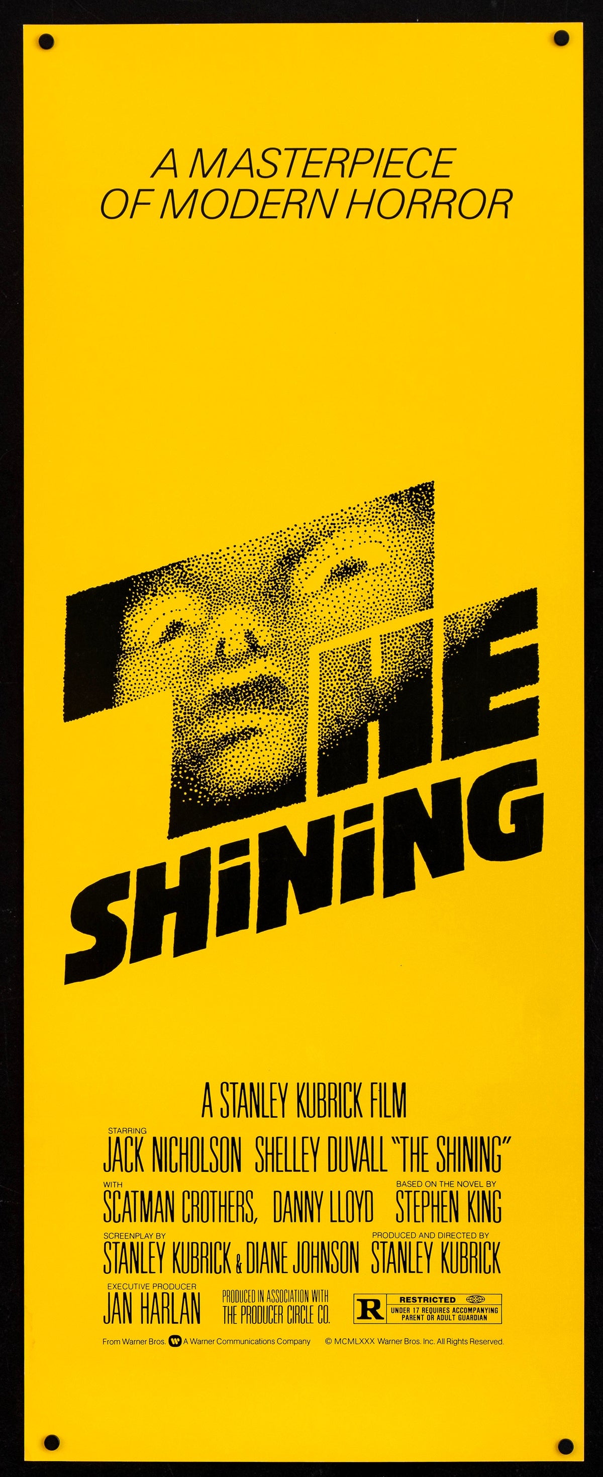 The Shining Insert (14x36) Original Vintage Movie Poster