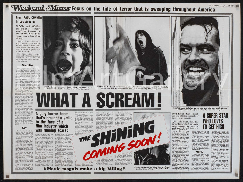 The Shining Original Vintage Movie Poster