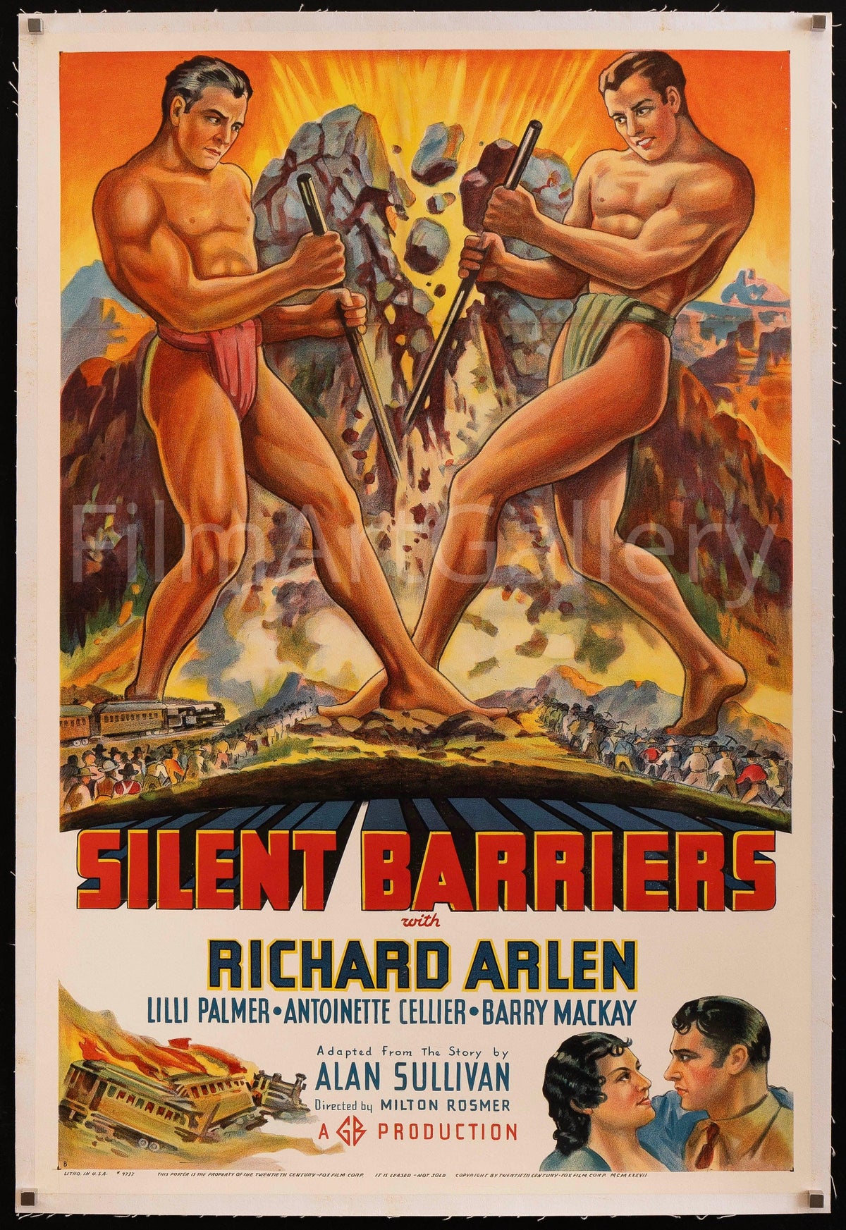 The Silent Barriers 1 Sheet (27x41) Original Vintage Movie Poster