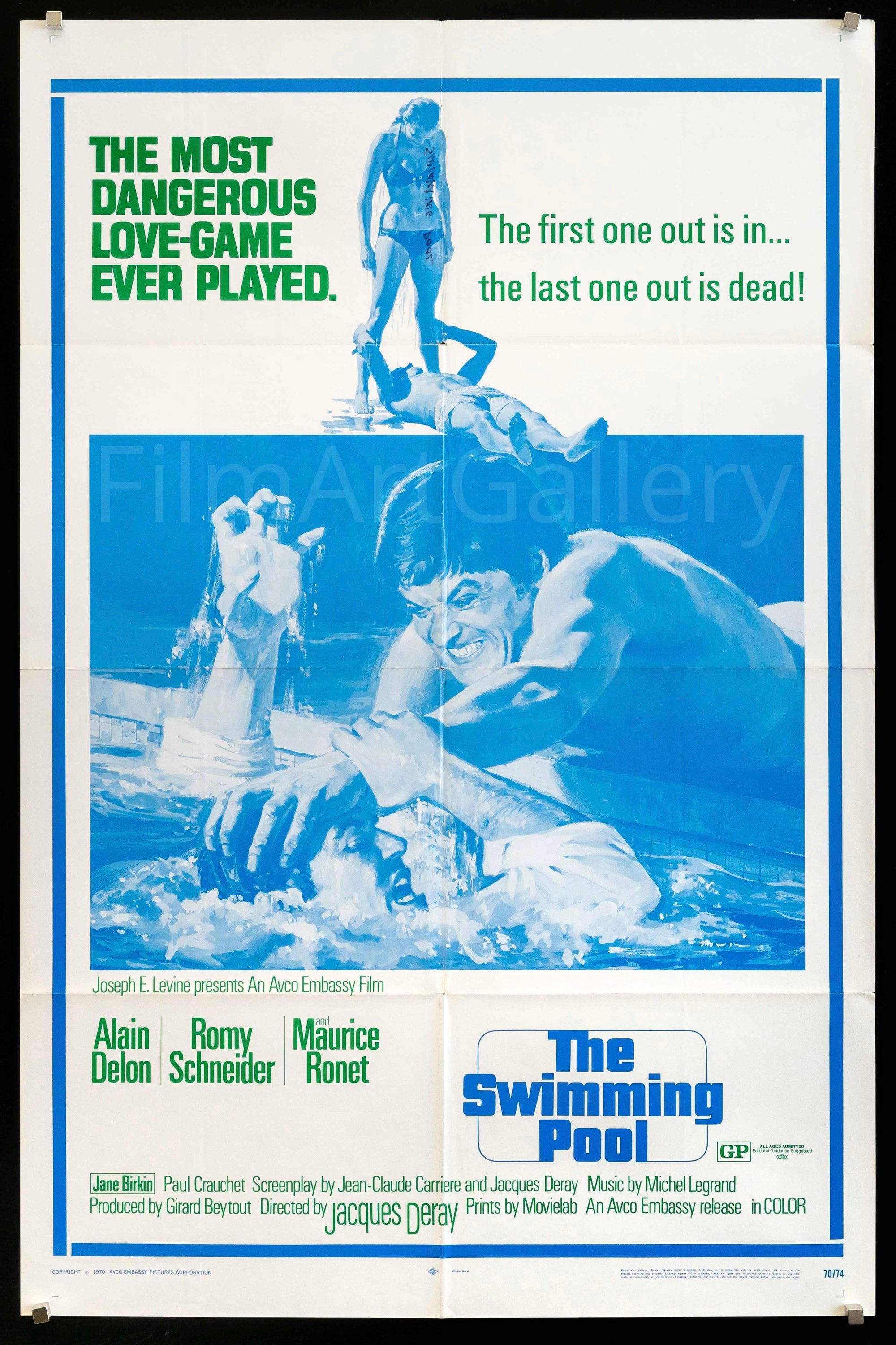 The Swimming Pool (La Piscine) Original Vintage Movie Poster