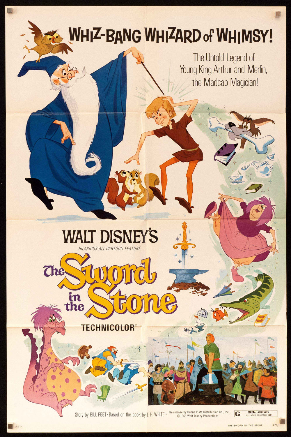The Sword in the Stone Original Vintage Movie Poster