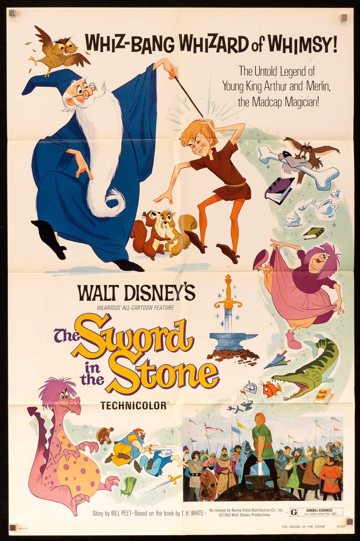 The Sword in the Stone Original Vintage Movie Poster