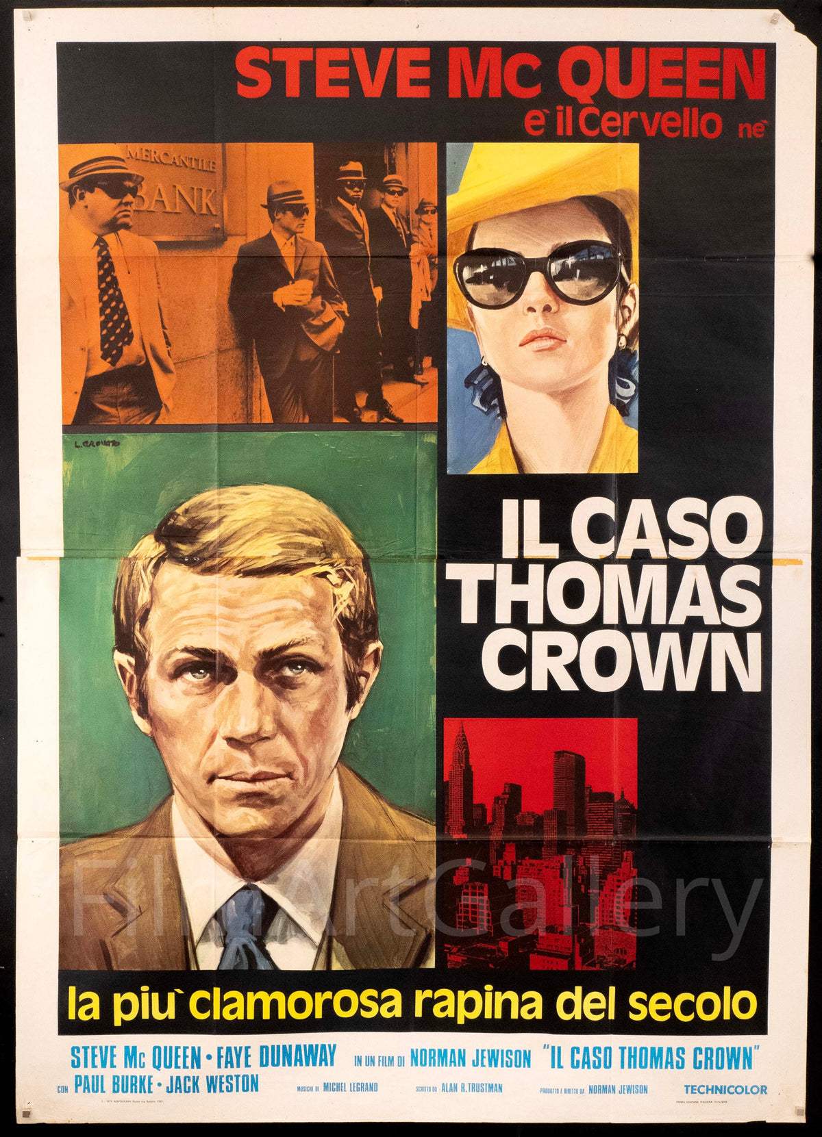 The Thomas Crown Affair Original Vintage Movie Poster