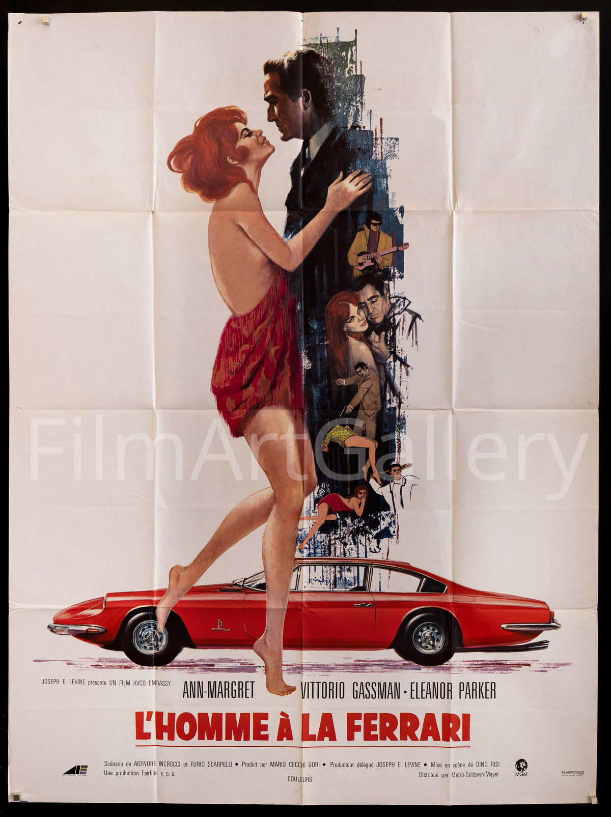 The Tiger and the Pussycat (L&#39;Homme A La Ferrari) French 1 panel (47x63) Original Vintage Movie Poster