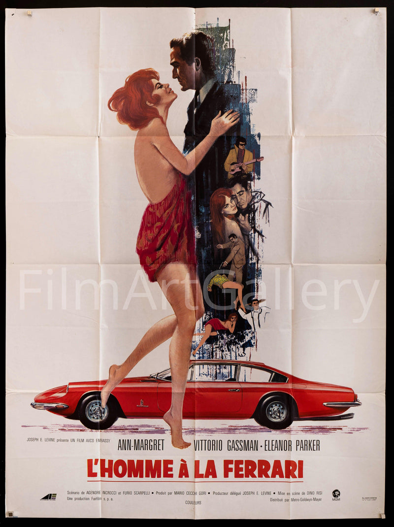 The Tiger and the Pussycat (L'Homme A La Ferrari) French 1 panel (47x63) Original Vintage Movie Poster