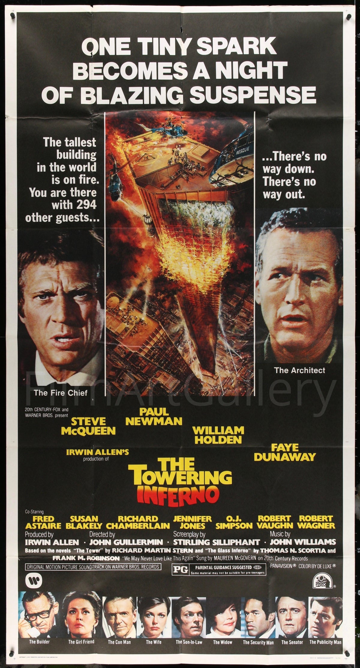 The Towering Inferno 3 Sheet (41x81) Original Vintage Movie Poster
