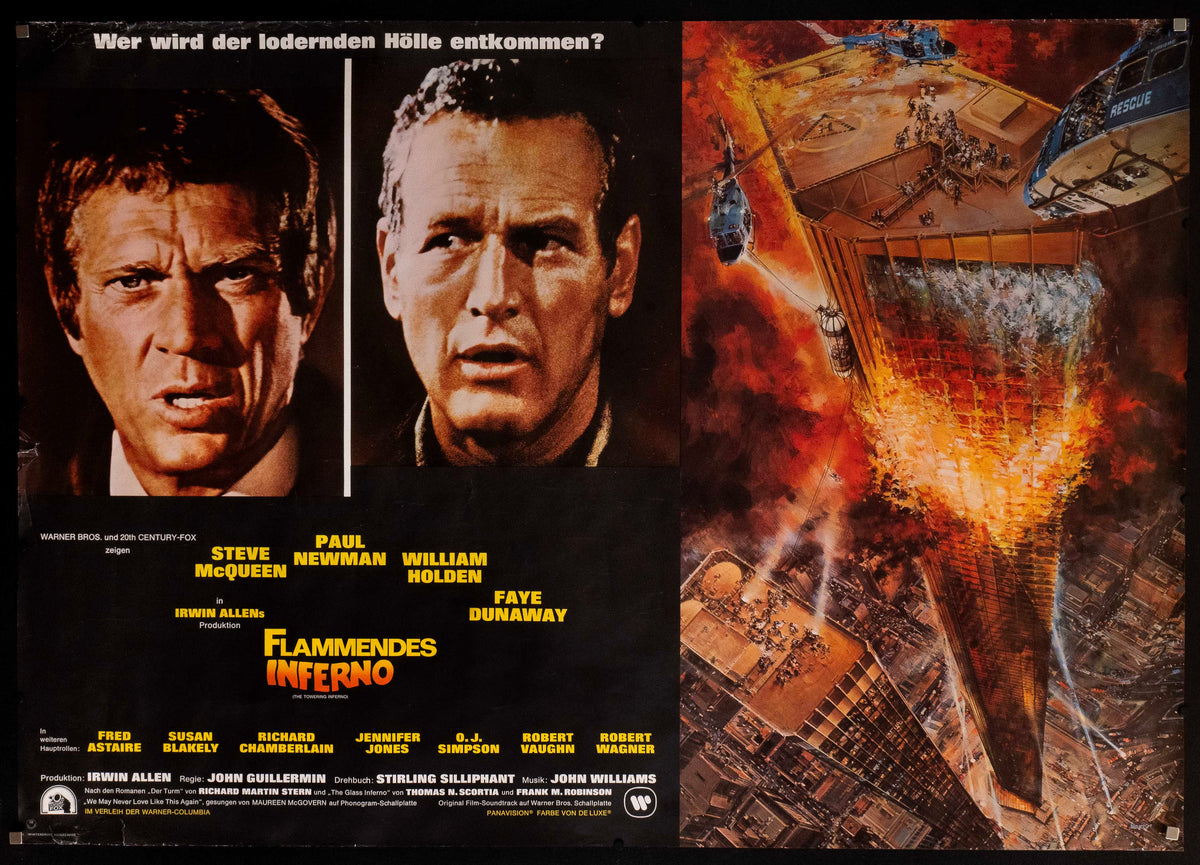 The Towering Inferno German A0 (33x46) Original Vintage Movie Poster