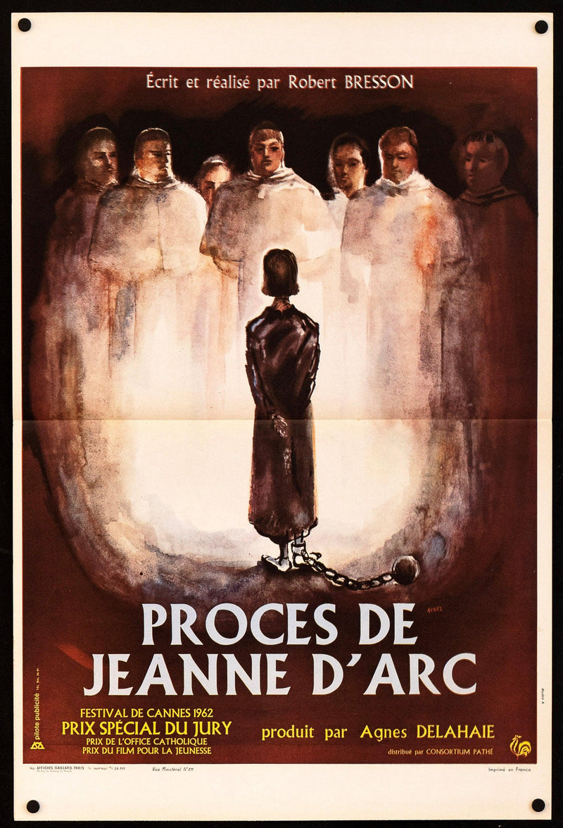 The Trial of Joan of Arc (Proces De Jeanne D'Arc) French mini (16x23) Original Vintage Movie Poster