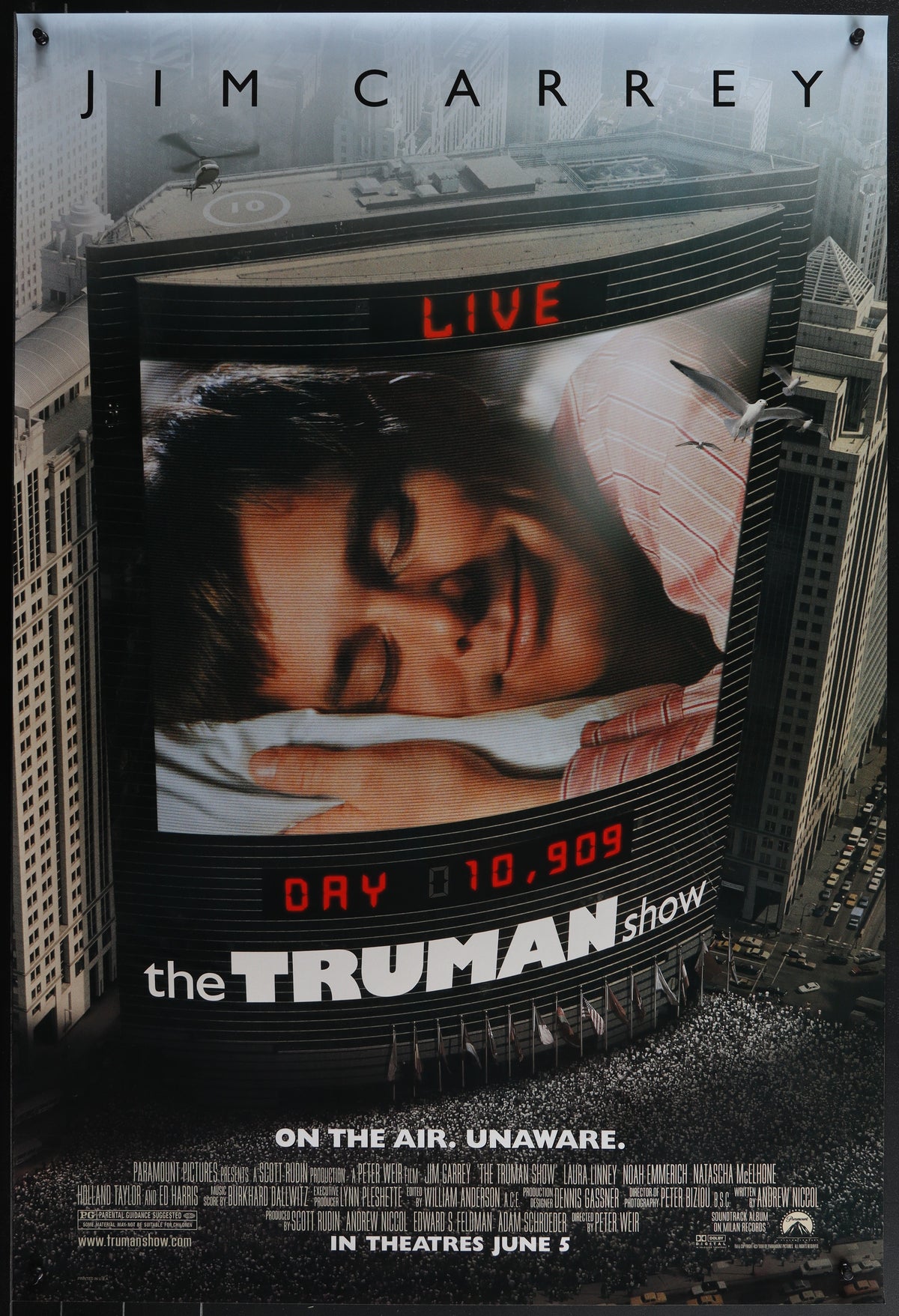 The Truman Show 1 Sheet (27x41) Original Vintage Movie Poster