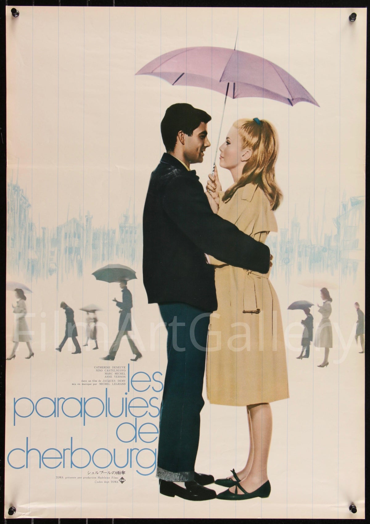 The Umbrellas of Cherbourg (Les Parapluies De Cherbourg) Original Vintage Movie Poster