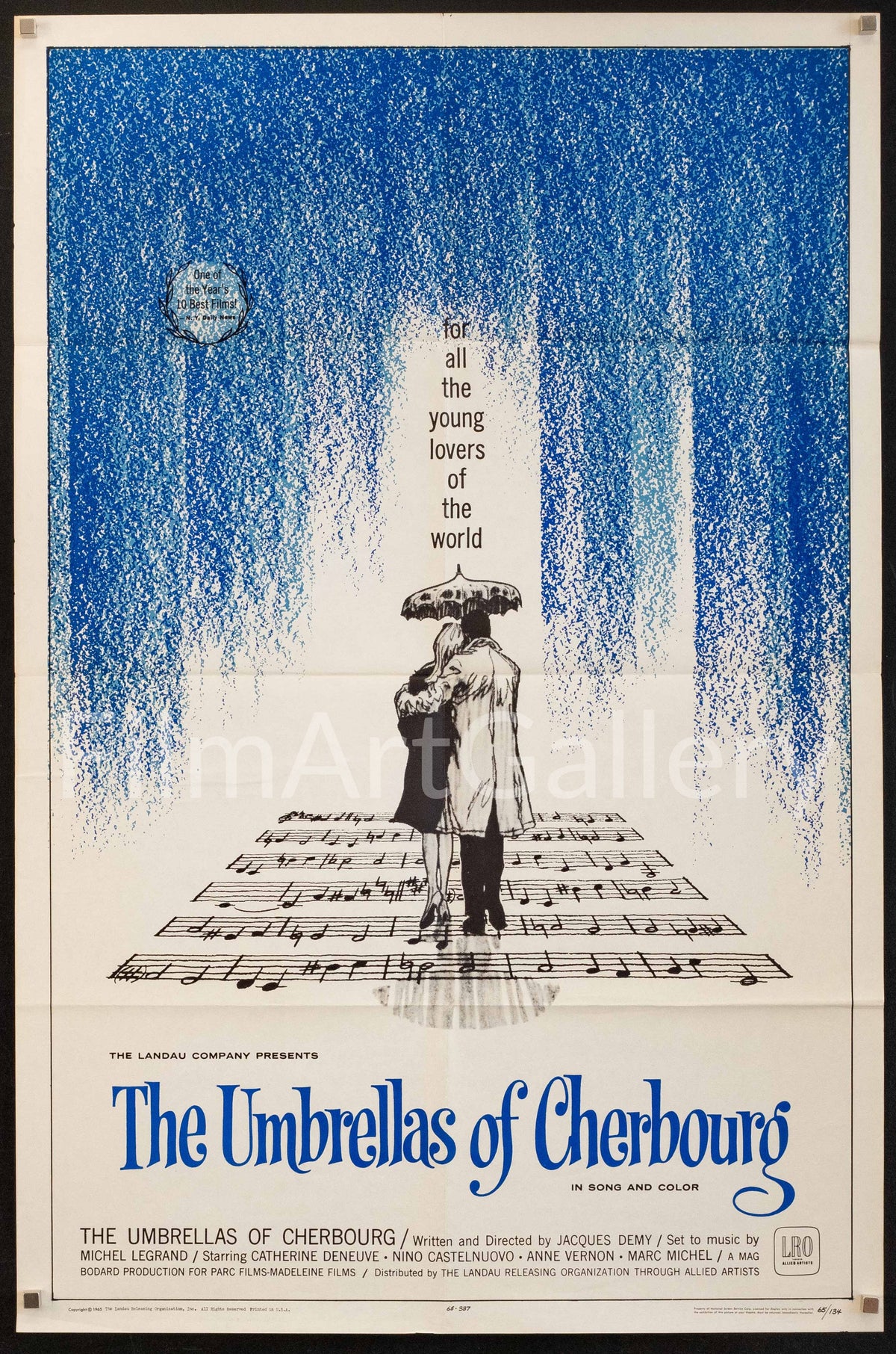 The Umbrellas of Cherbourg (Les Parapluies De Cherbourg) Original Vintage Movie Poster