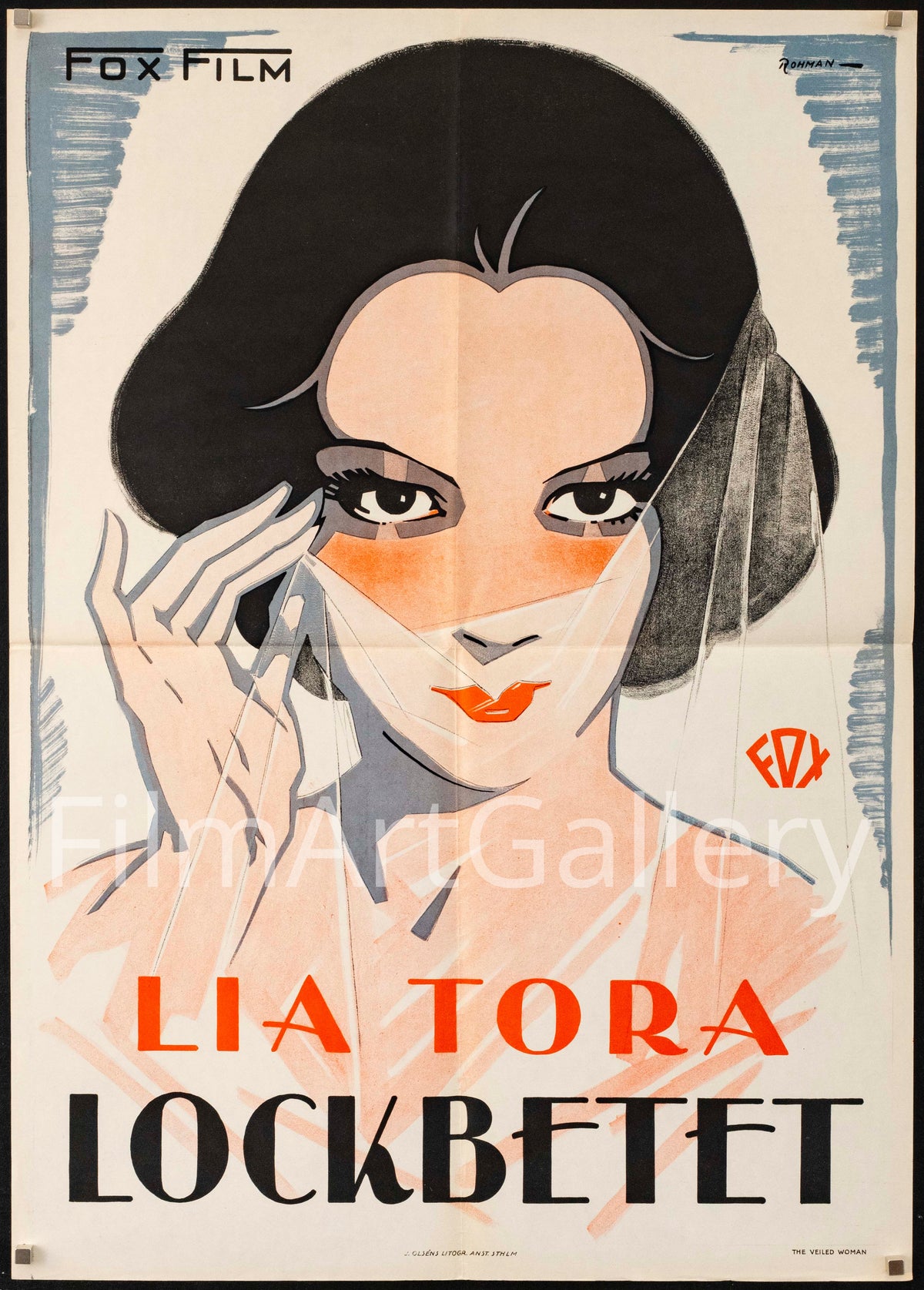 The Veiled Woman Original Vintage Movie Poster