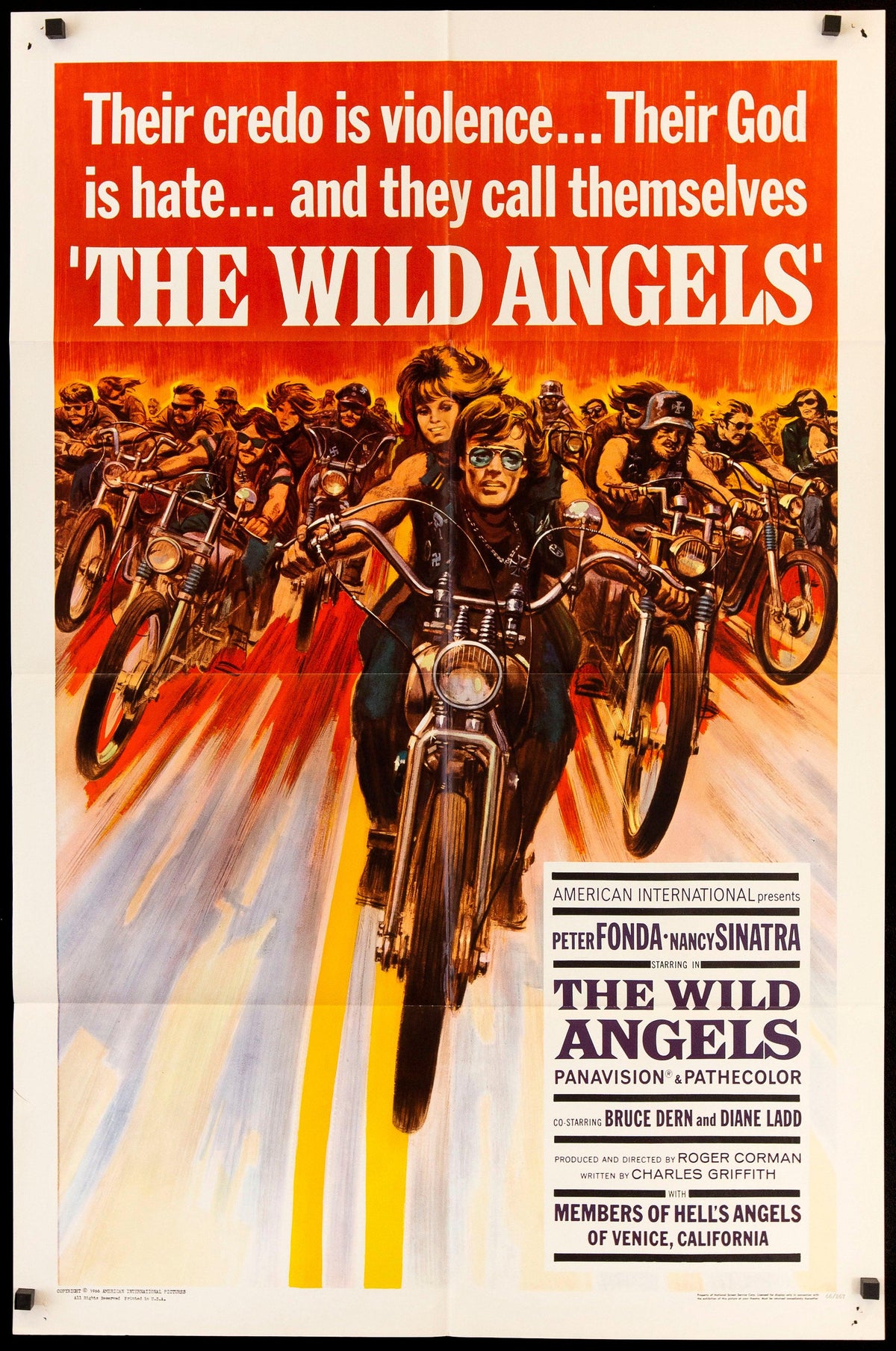 The Wild Angels 1 Sheet (27x41) Original Vintage Movie Poster